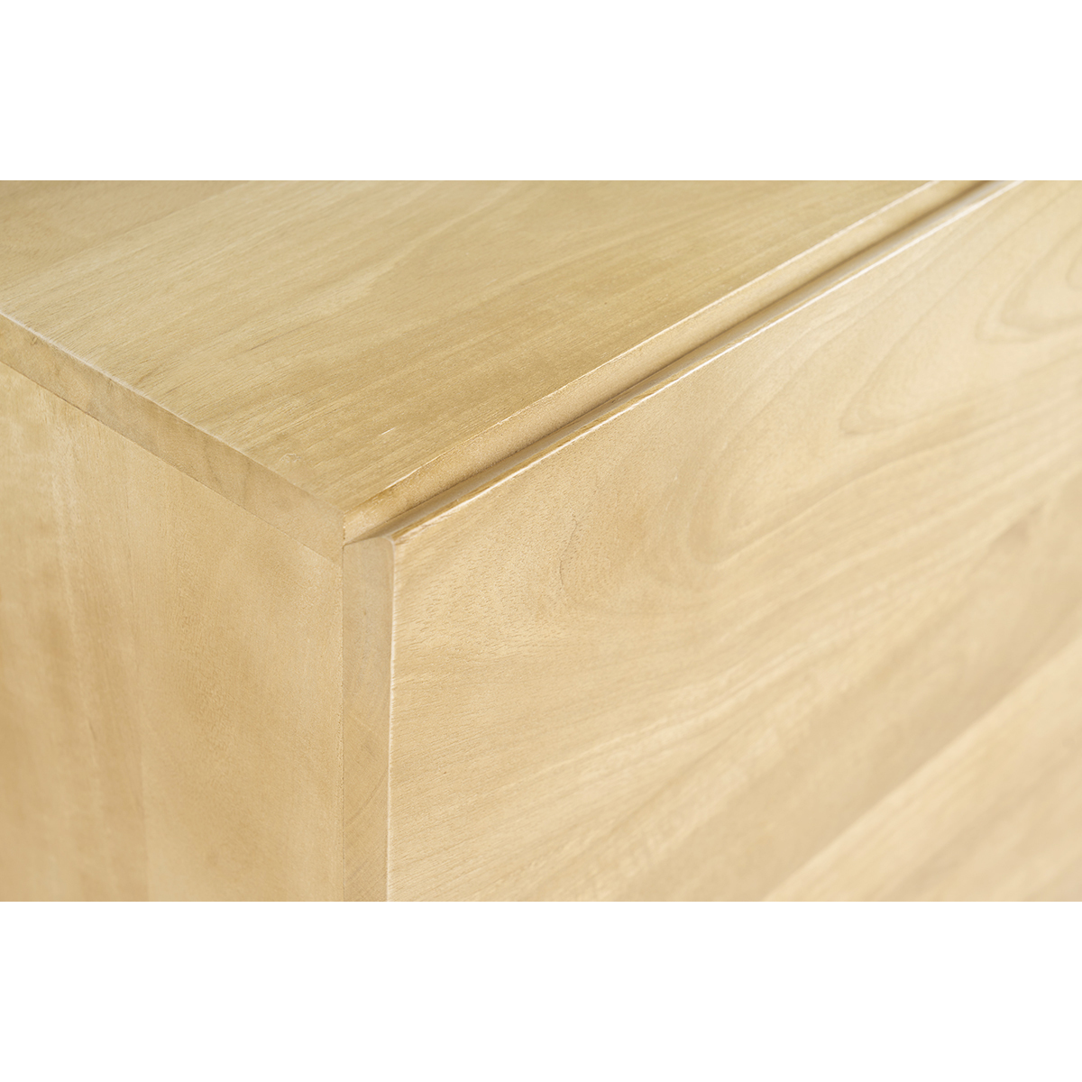 Buffet industriel en bois manguier massif et métal noir 3 portes L145 cm YPSTER bois clair / noir, MILIBOO