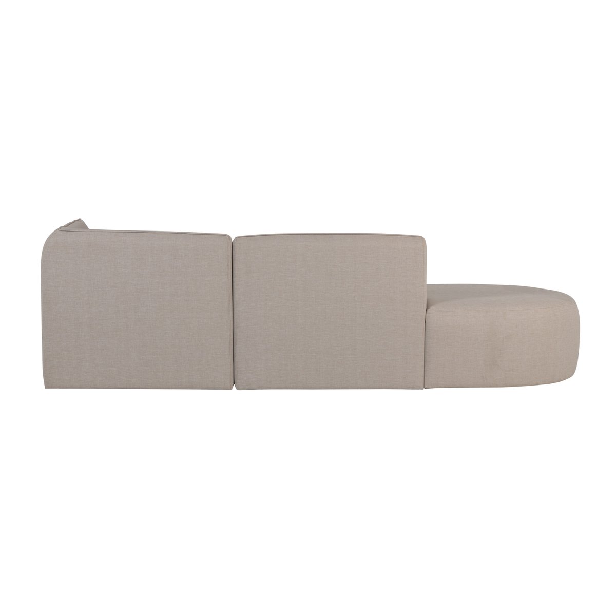 Salon de jardin d'angle droit en tissu d’extérieur CHIOS naturel, WOOOD