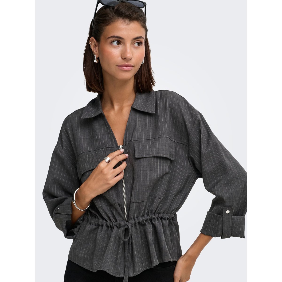 Chemise dark grey melange, JDY
