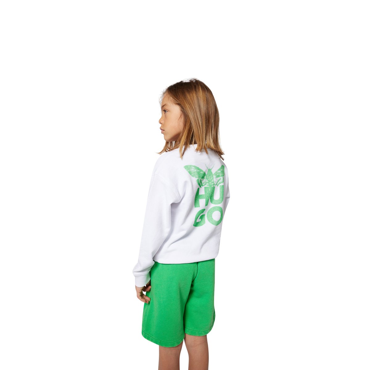 Bermuda de jogging en molleton island green, HUGO KIDSWEAR