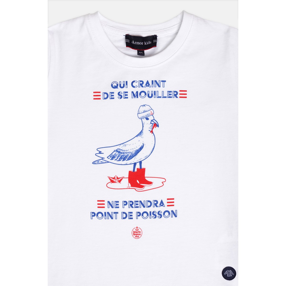 T-shirt en AMB KIDS blanc, ARMOR-LUX