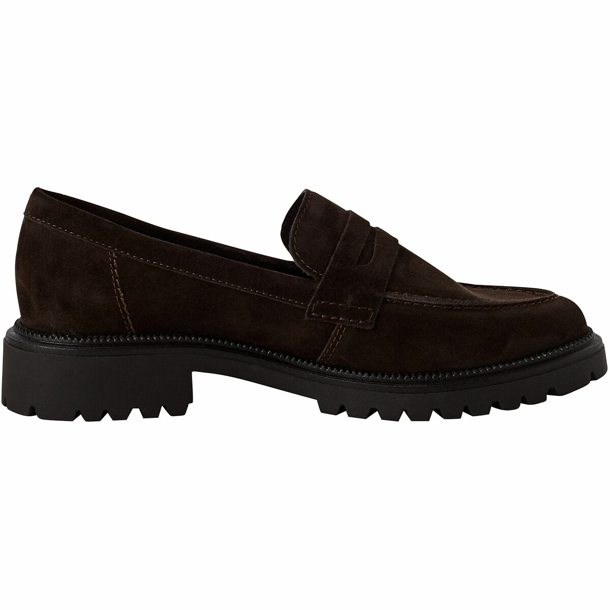 Mocassins en cuir marron foncé, TAMARIS