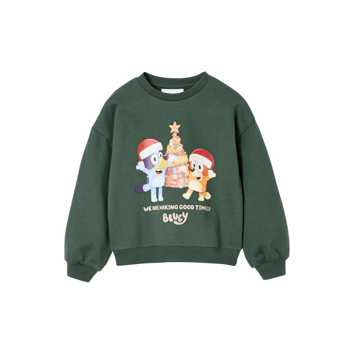 Sweat de Noël Bluey mixte vert sapin, VERTBAUDET