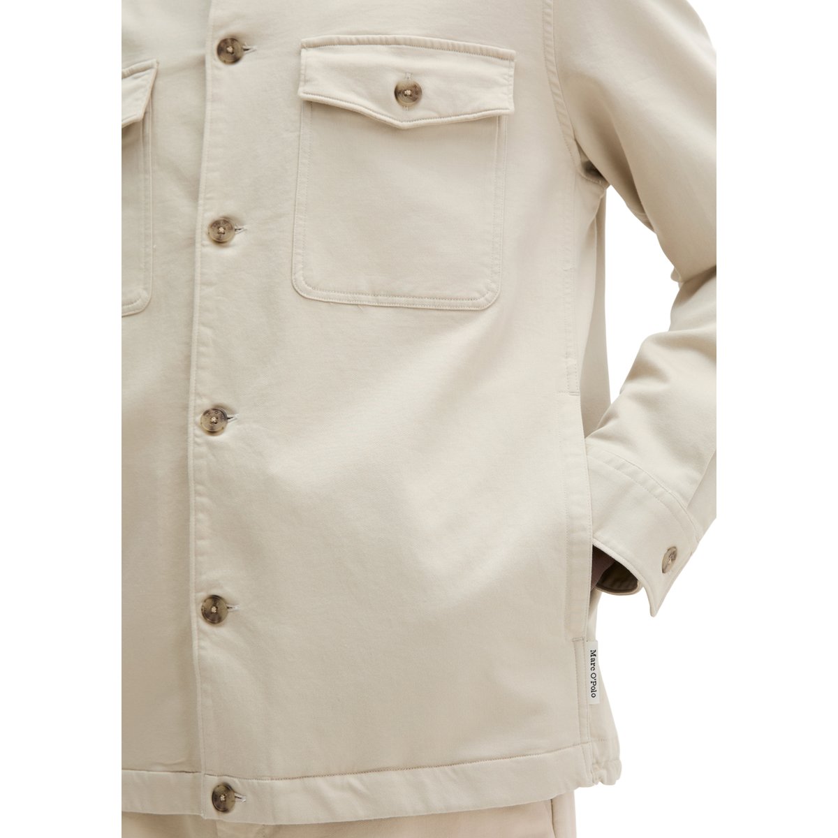 Survêtement en latex en qualité de coton bio lisse beige, MARC O'POLO