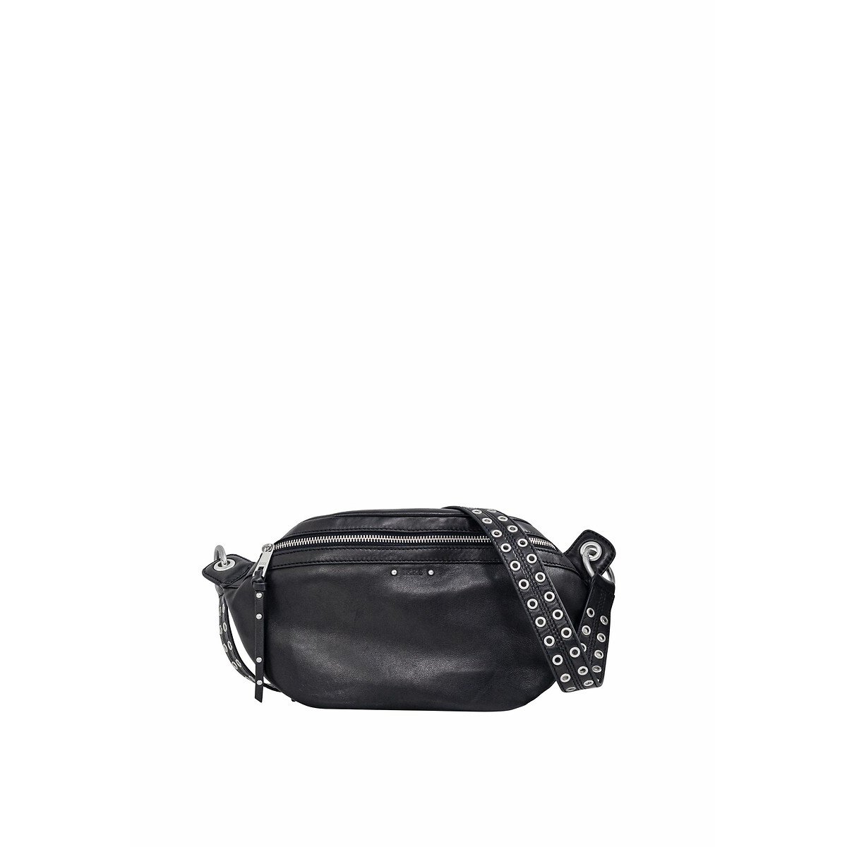 Sac banane cuir 1440 noir, IKKS