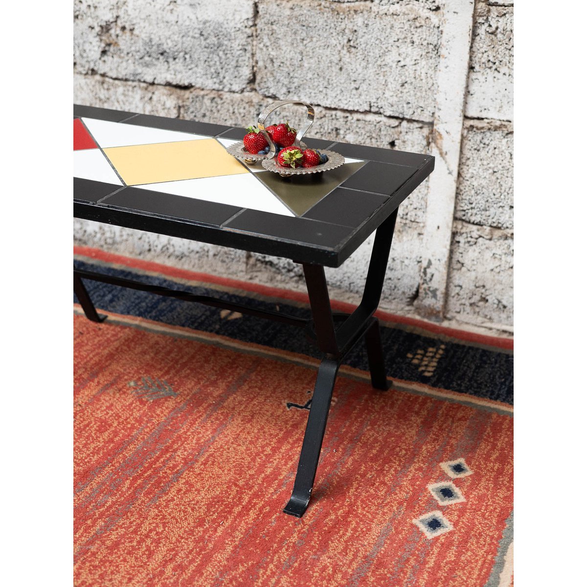 Table basse colorée d'extérieur Donna N°1047 - Bon état noir, DEBONGOUT