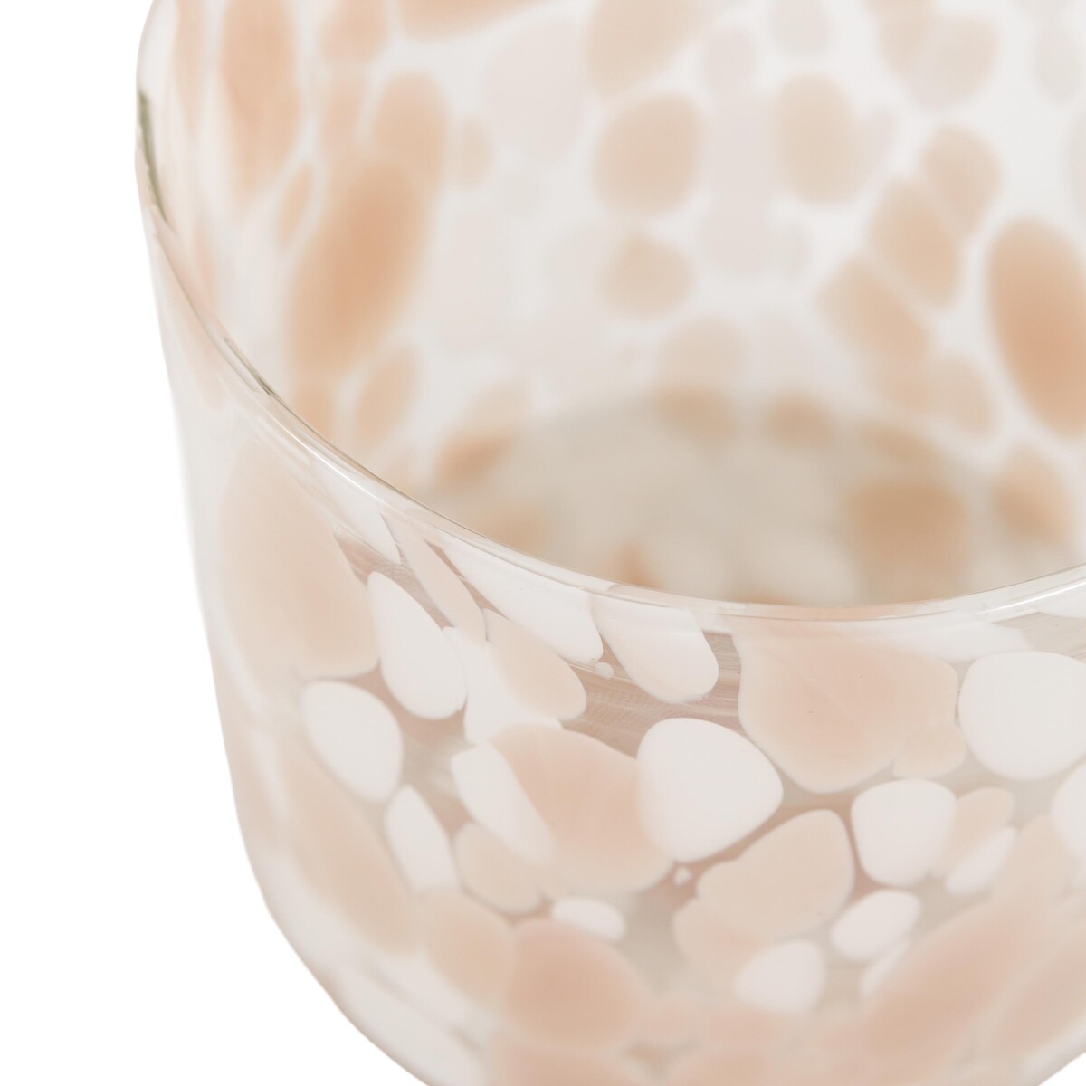 Large Confetti Glass Candle Holder in Taupe taupe, ÉDITÉ
