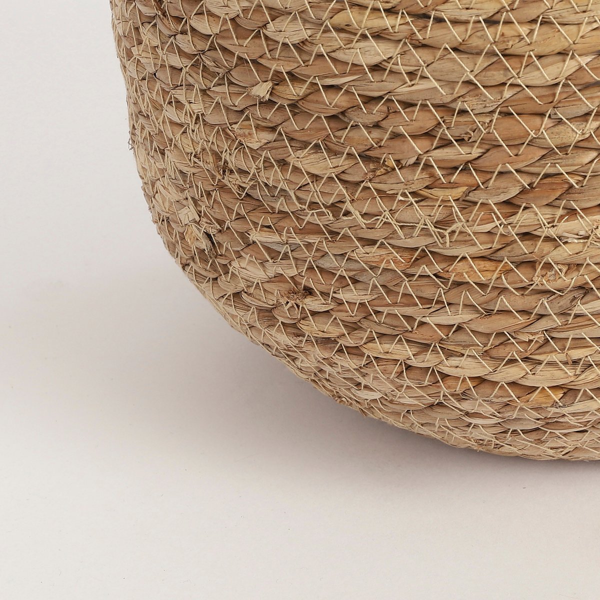 Panier à plantes en jonc de mer tressé Ø26 cm JORCK marron clair, MICA DECORATIONS