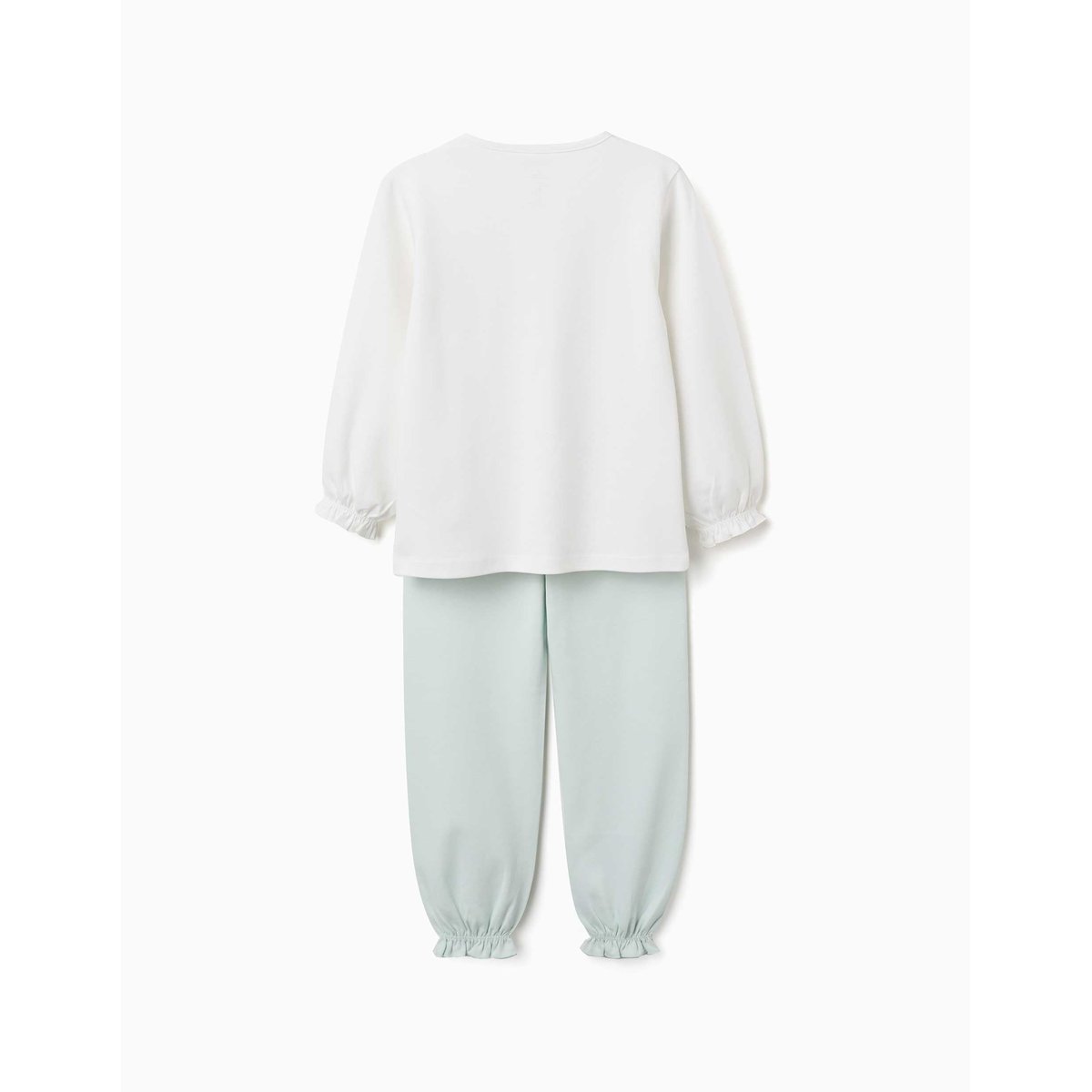Pyjama long en coton avec Princesses Disney blanc, ZIPPY
