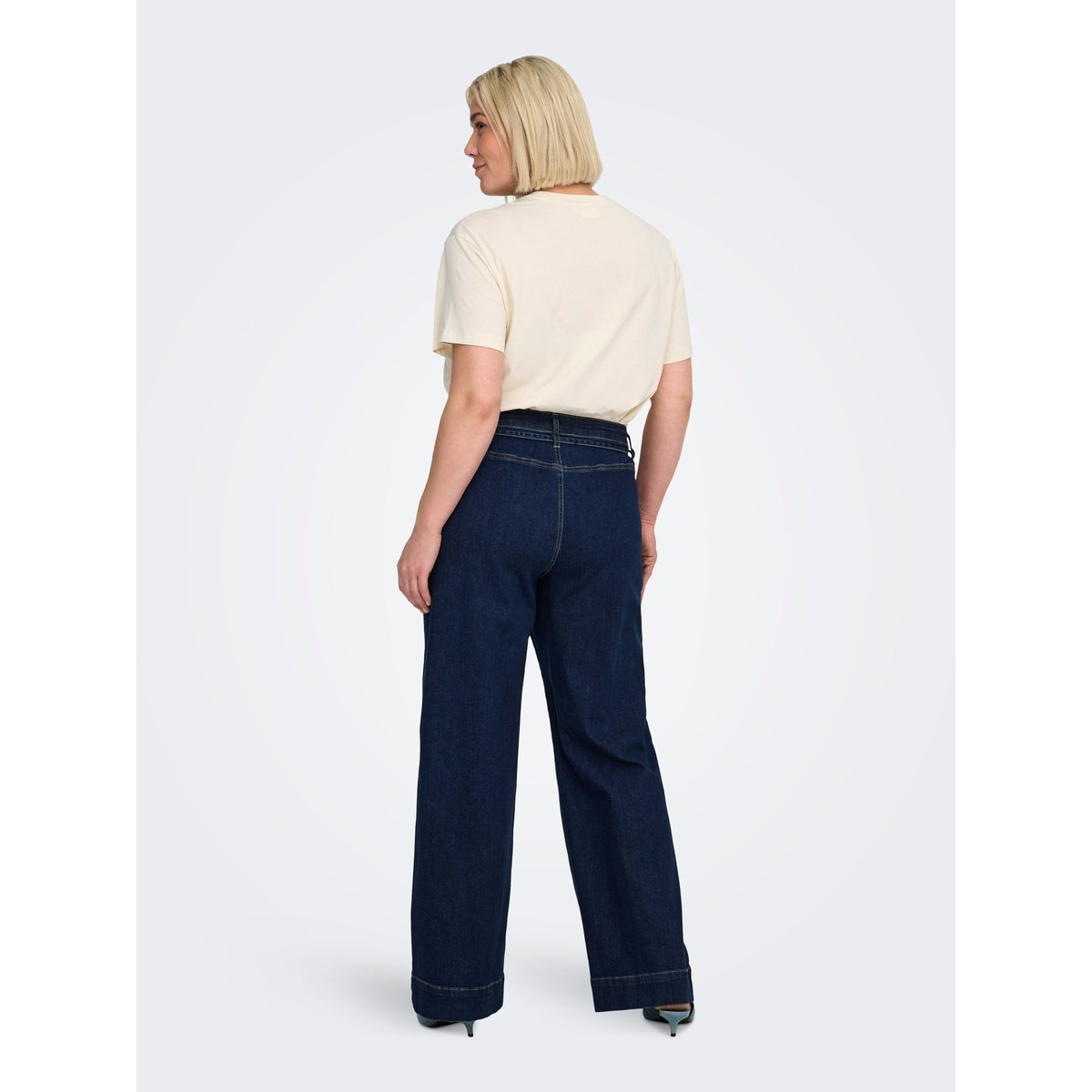 Jean À Jambe Large dark blue denim, ONLY CARMAKOMA