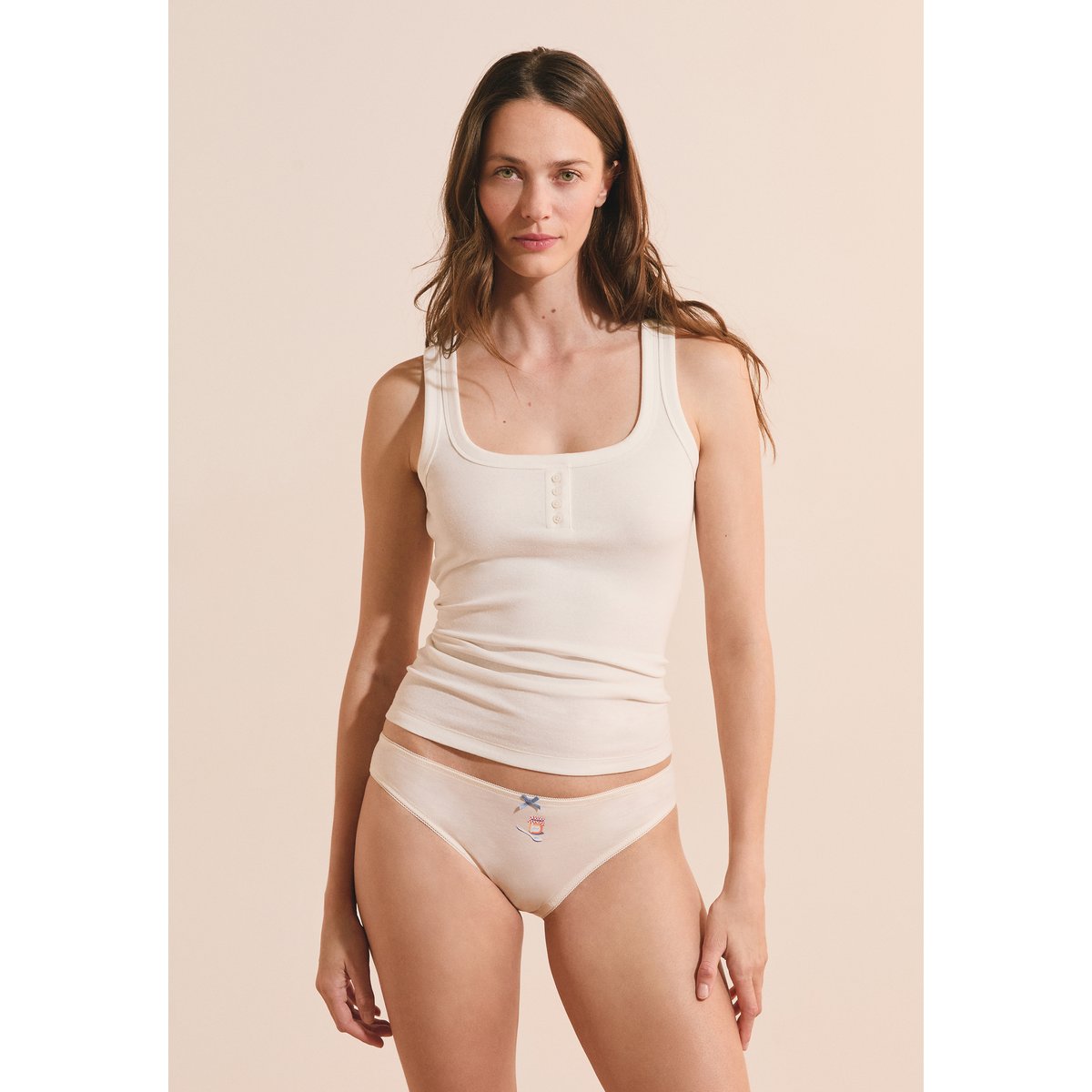 Lot de 3 culottes en coton JACKIE bleu ciel, ETAM