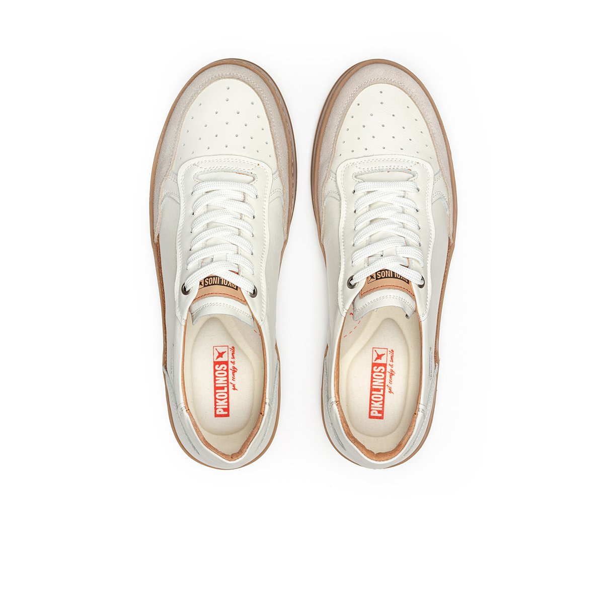 Baskets cuir Xativa off white, PIKOLINOS