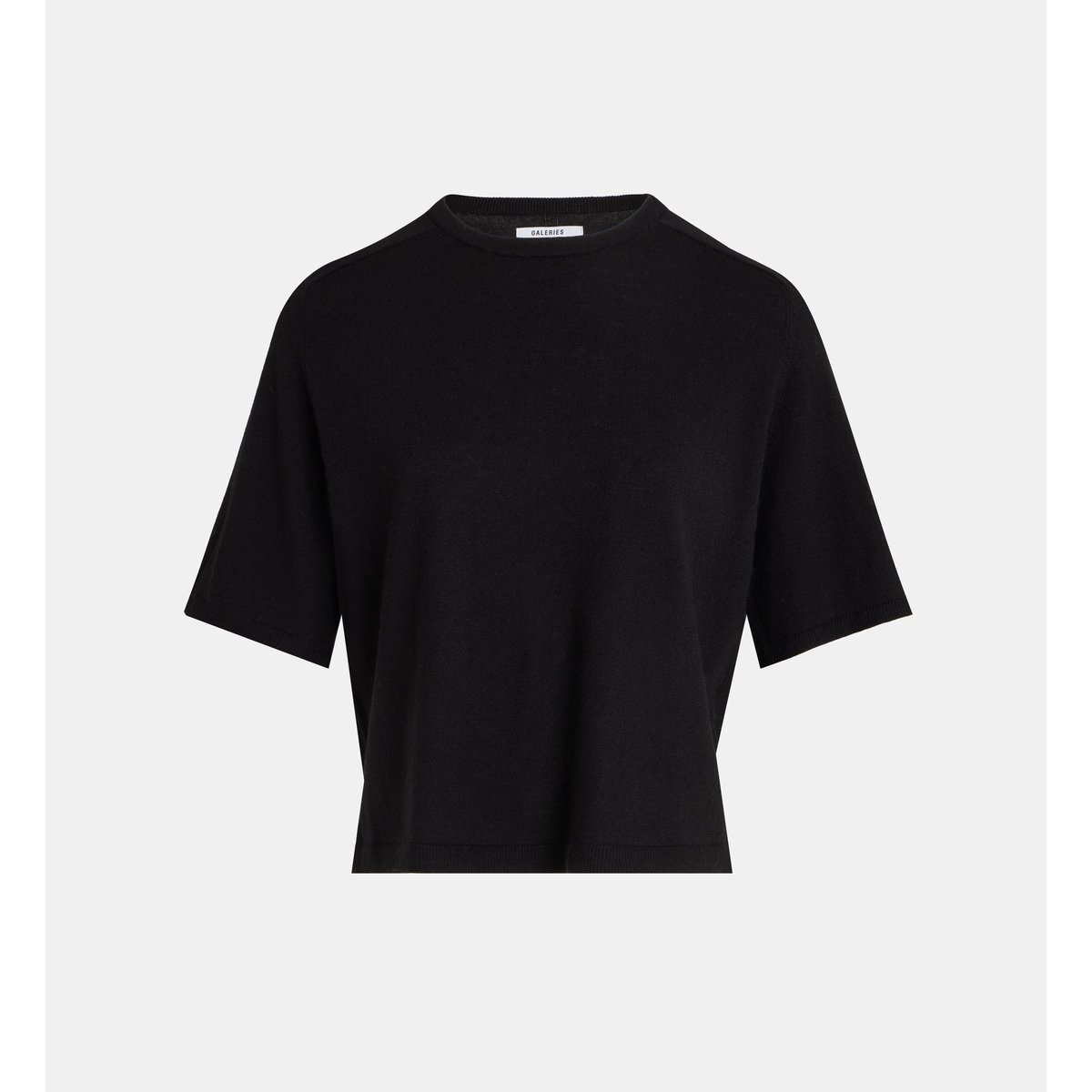 Pull elsa crop ample fluide en laine noir, GALERIES LAFAYETTE