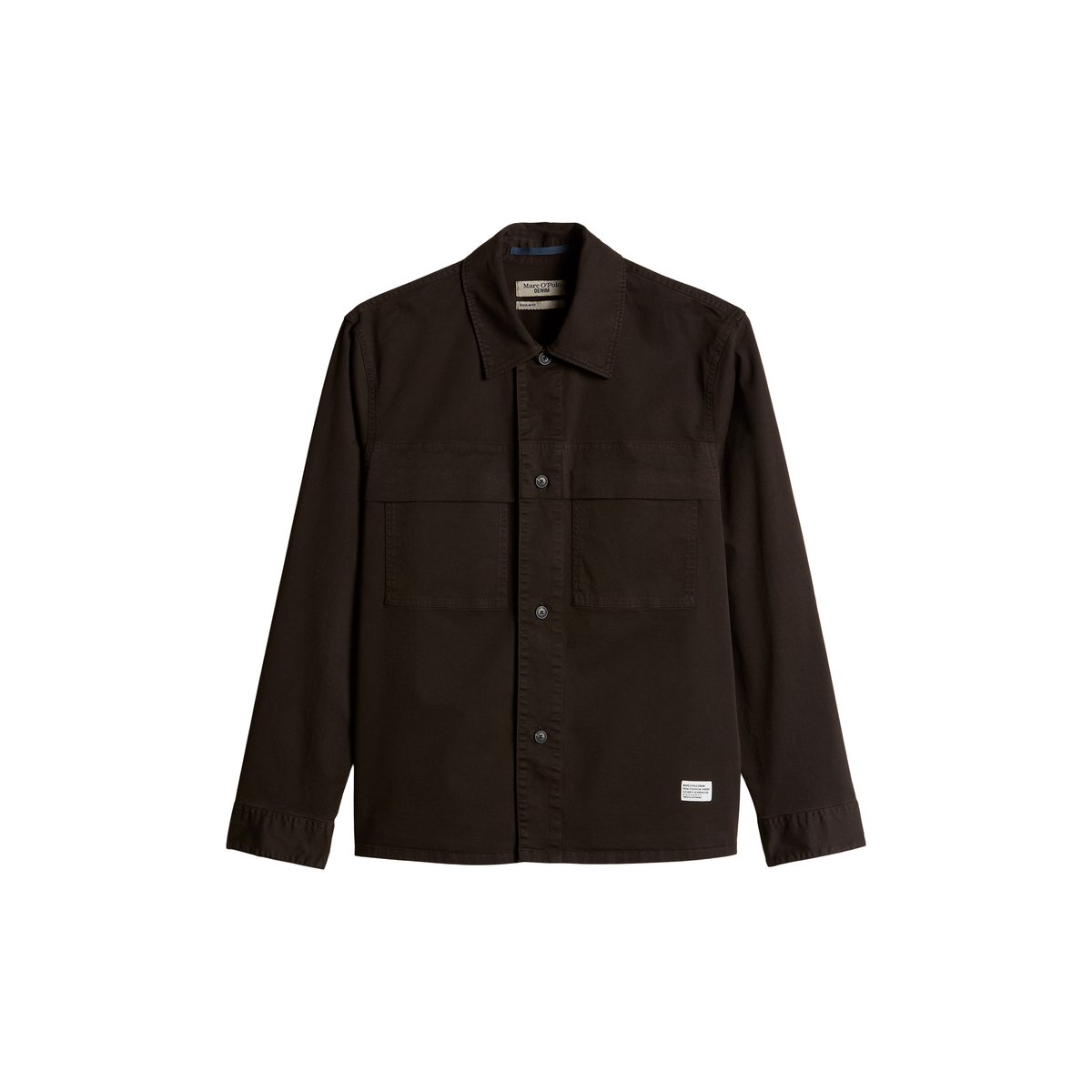 Surchemise en twill de coton bio compact marron, MARC O’POLO DENIM