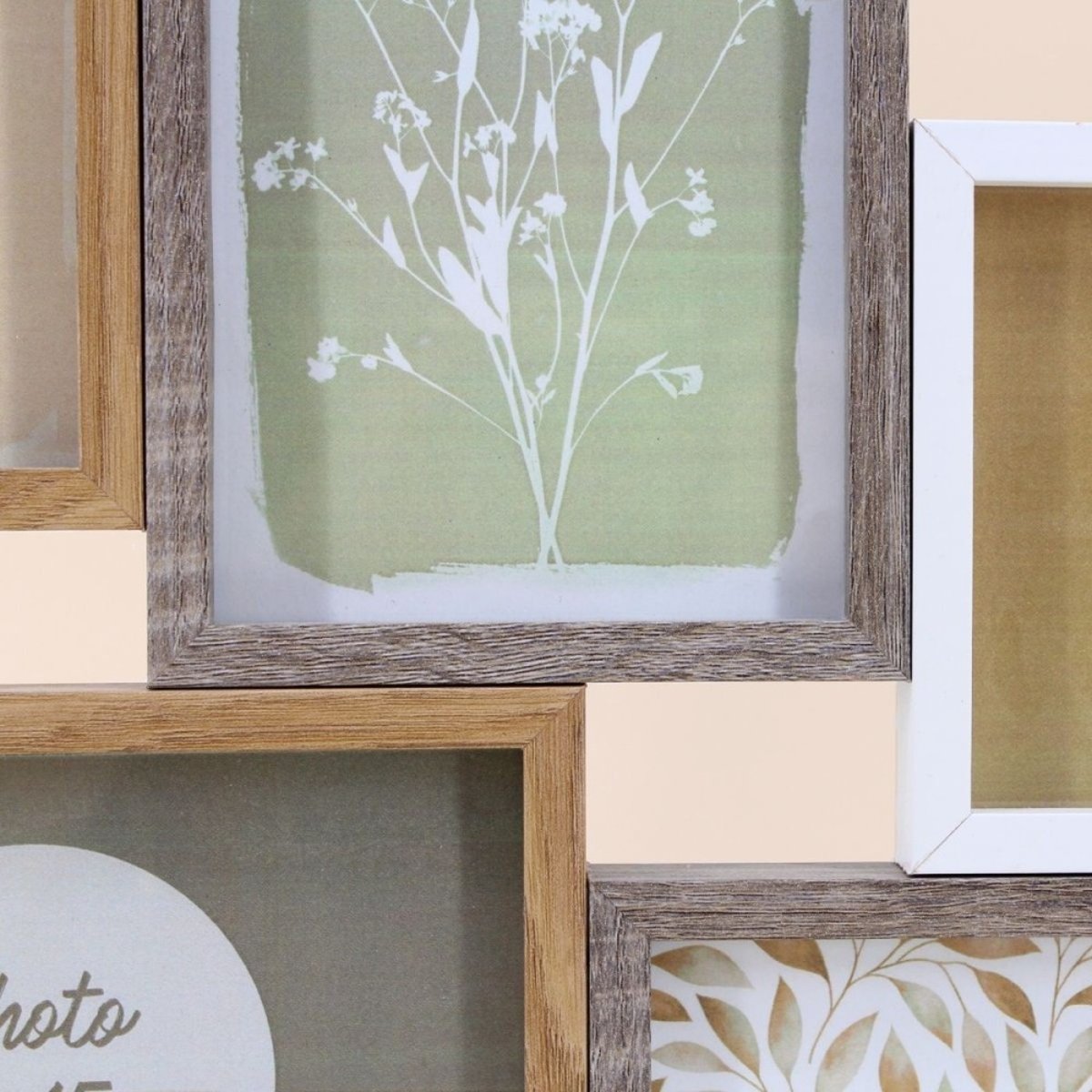 Cadre photo 6 vues 49x30cm beige, ORNAMI