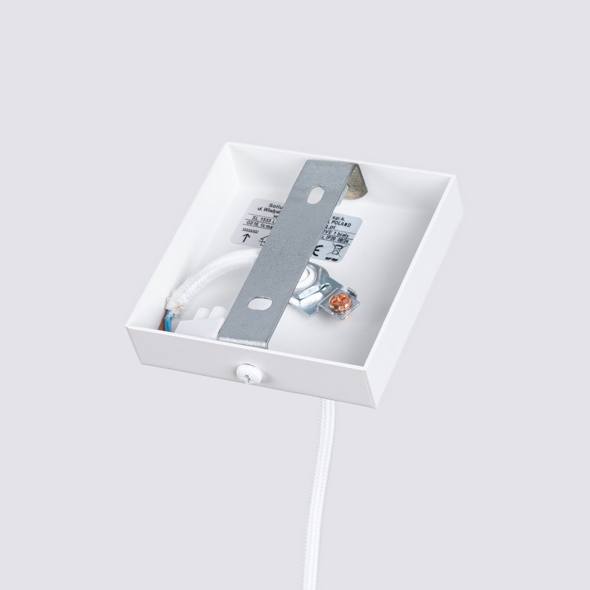 Suspension Aluminium Blanc GU10 1 Karbon blanc, EDEN