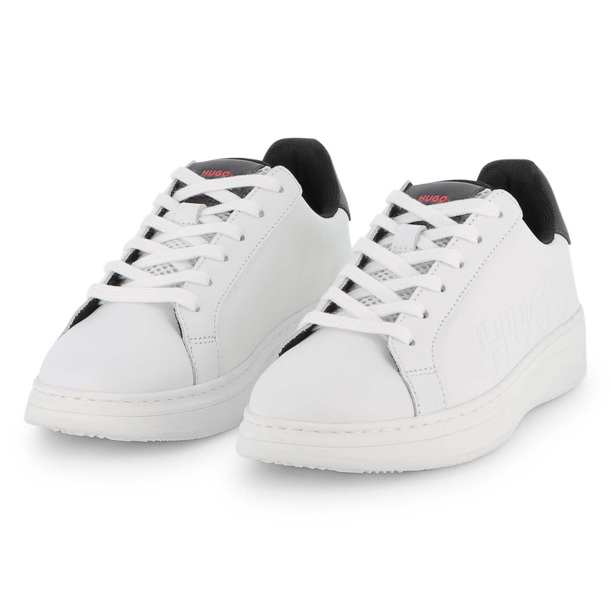 Sneakers in pelle bovina blanc, HUGO KIDSWEAR