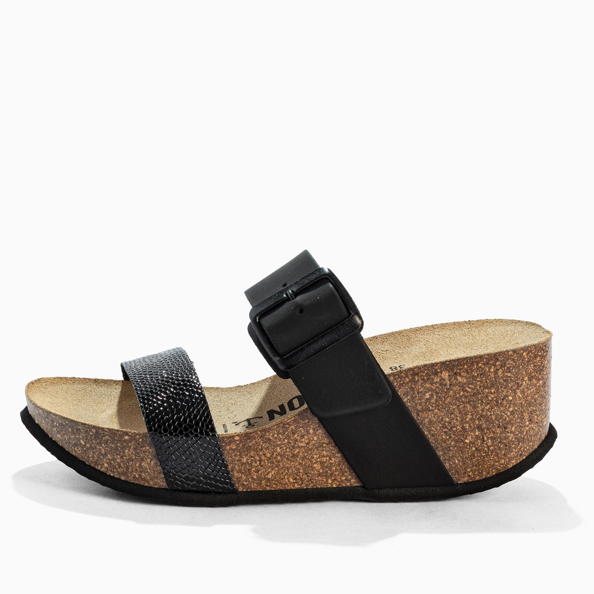 Sandales compensées PERSEE noir, BAYTON