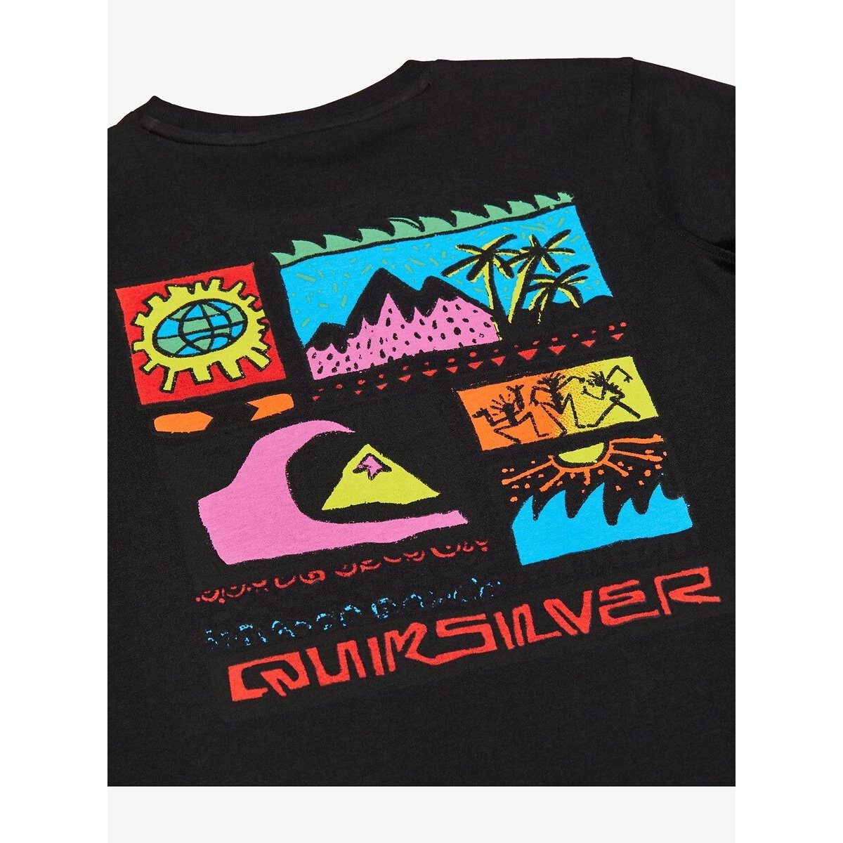 T-shirt à manches courtes, imprimé dos noir, QUIKSILVER