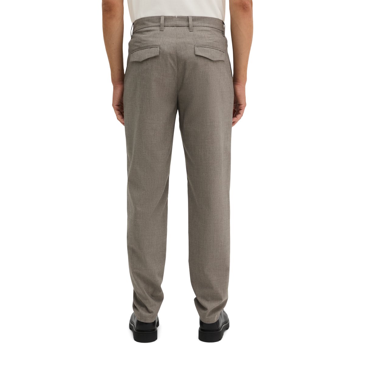 Pantalon modèle Belsbo à plis, coupe décontractée en mélange de laine estival gris, MARC O'POLO