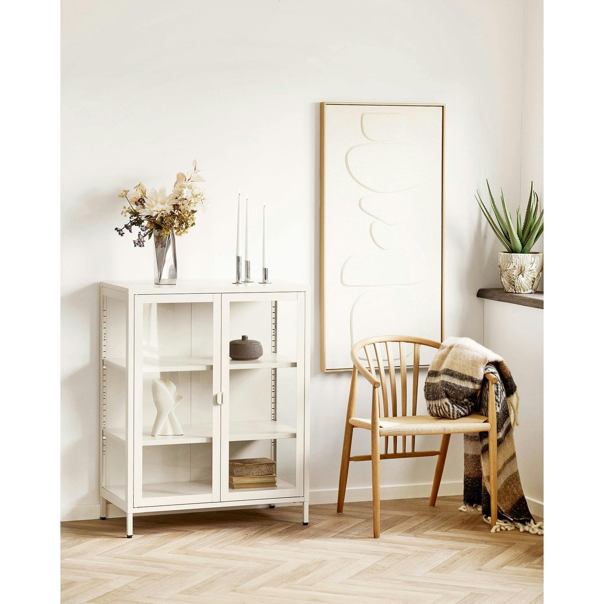 Chaise vintage bois et rotin BERLIN bois clair, PIER IMPORT