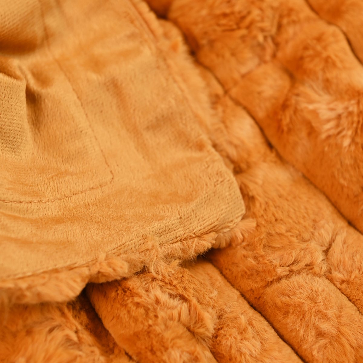 Plaid moelleux orange, SUD ETOFFE
