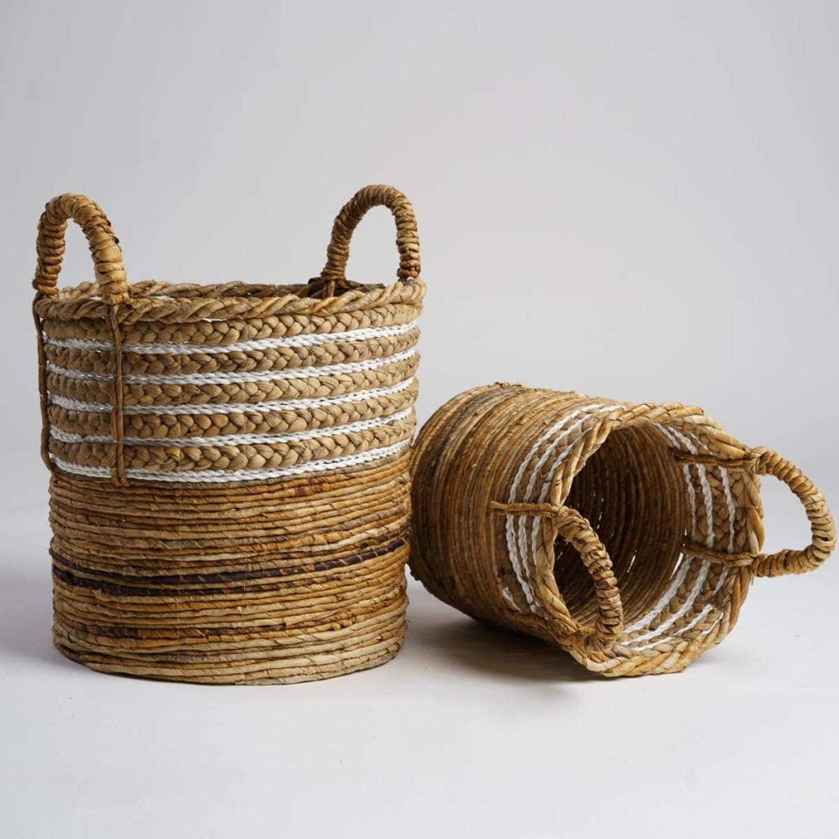 Panier en fibre végétale beige S YVO naturel, WANDA COLLECTION