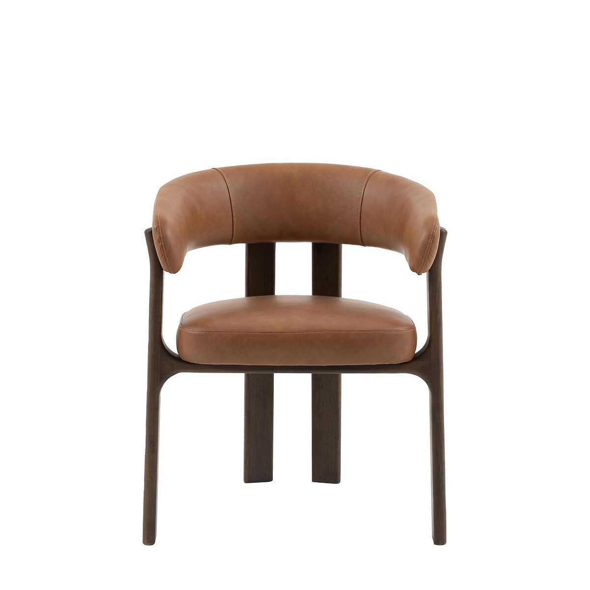 Owen Leather Dining Chair dark oak wood, ÉDITÉ