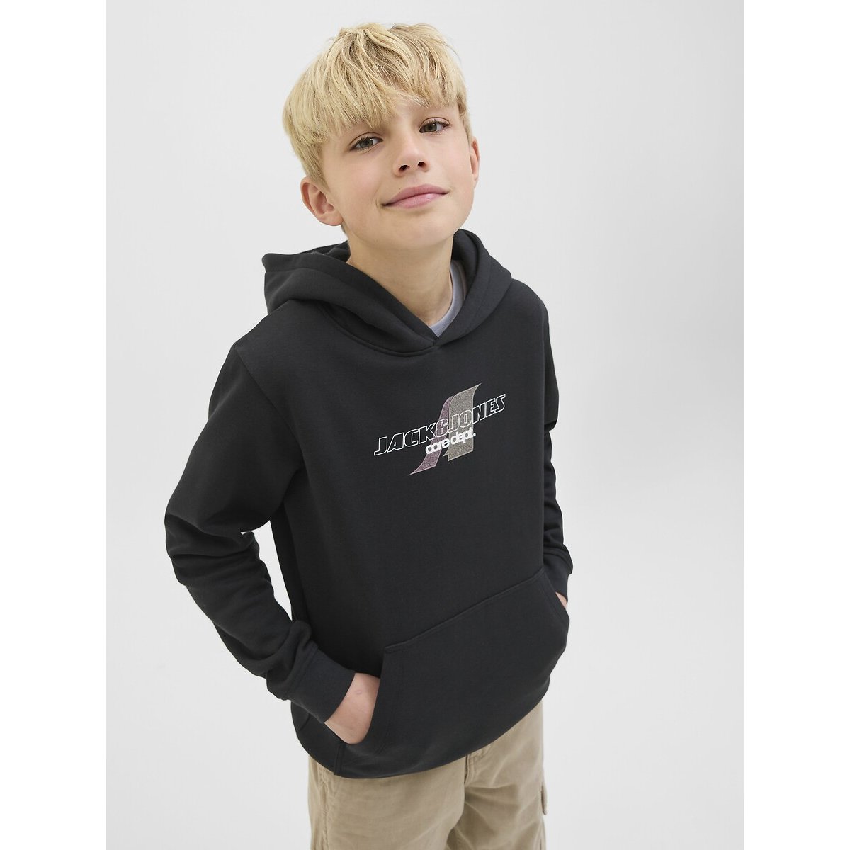 Sweat capuche noir, JACK & JONES JUNIOR
