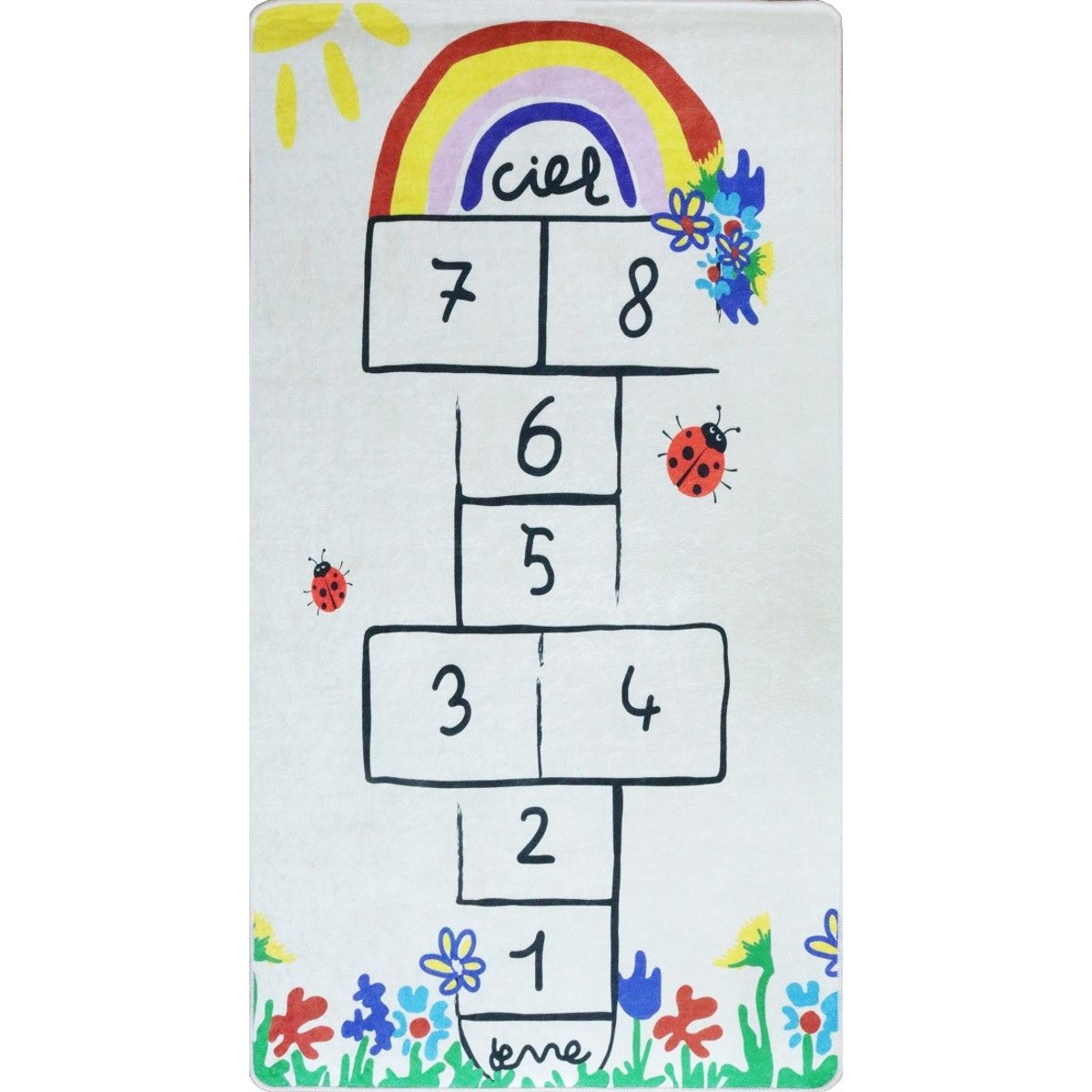 Tapis chambre enfant Marelle Beige beige, EDEN