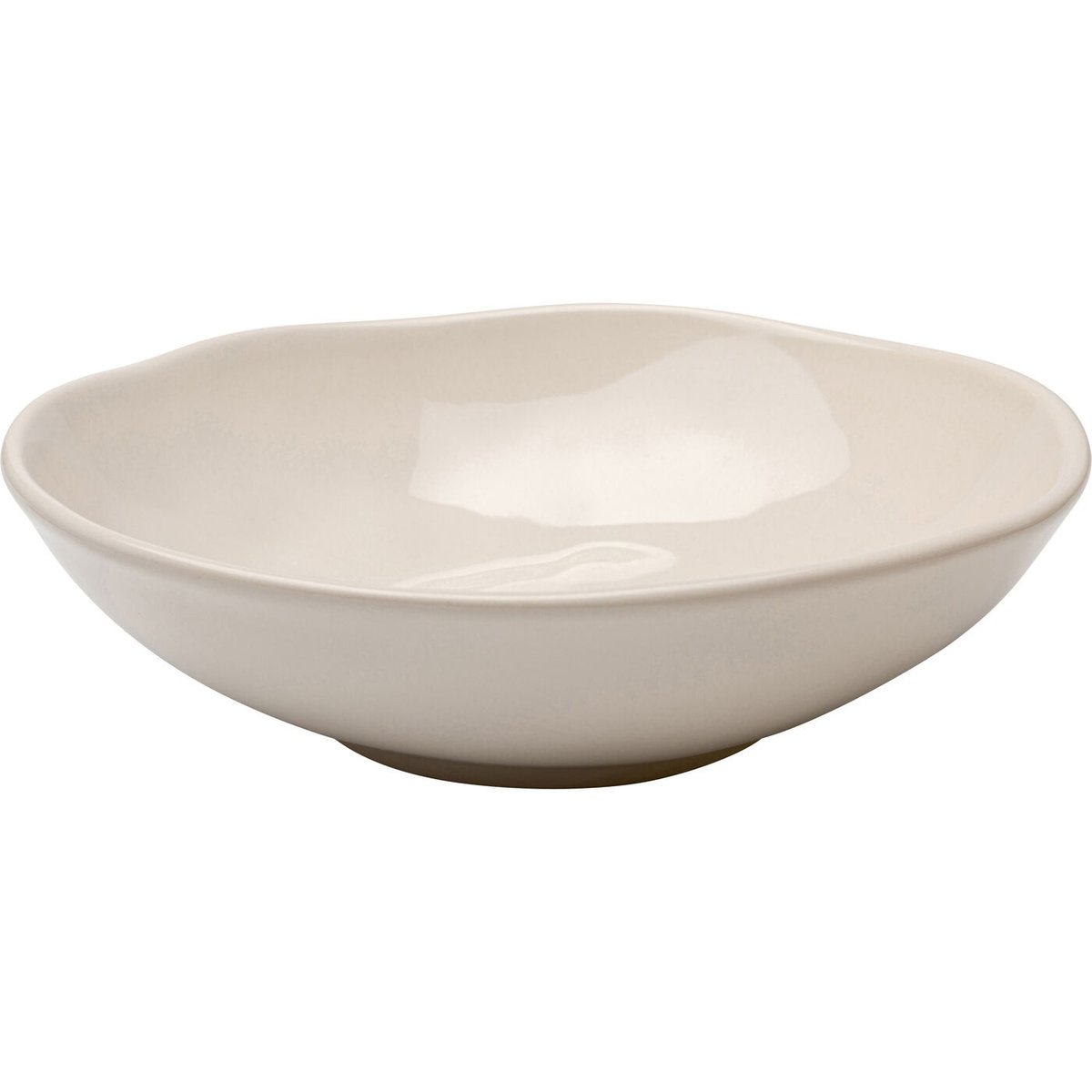Lot de 6 assiettes creuses en faïence, ORGANIC crème, KARE DESIGN
