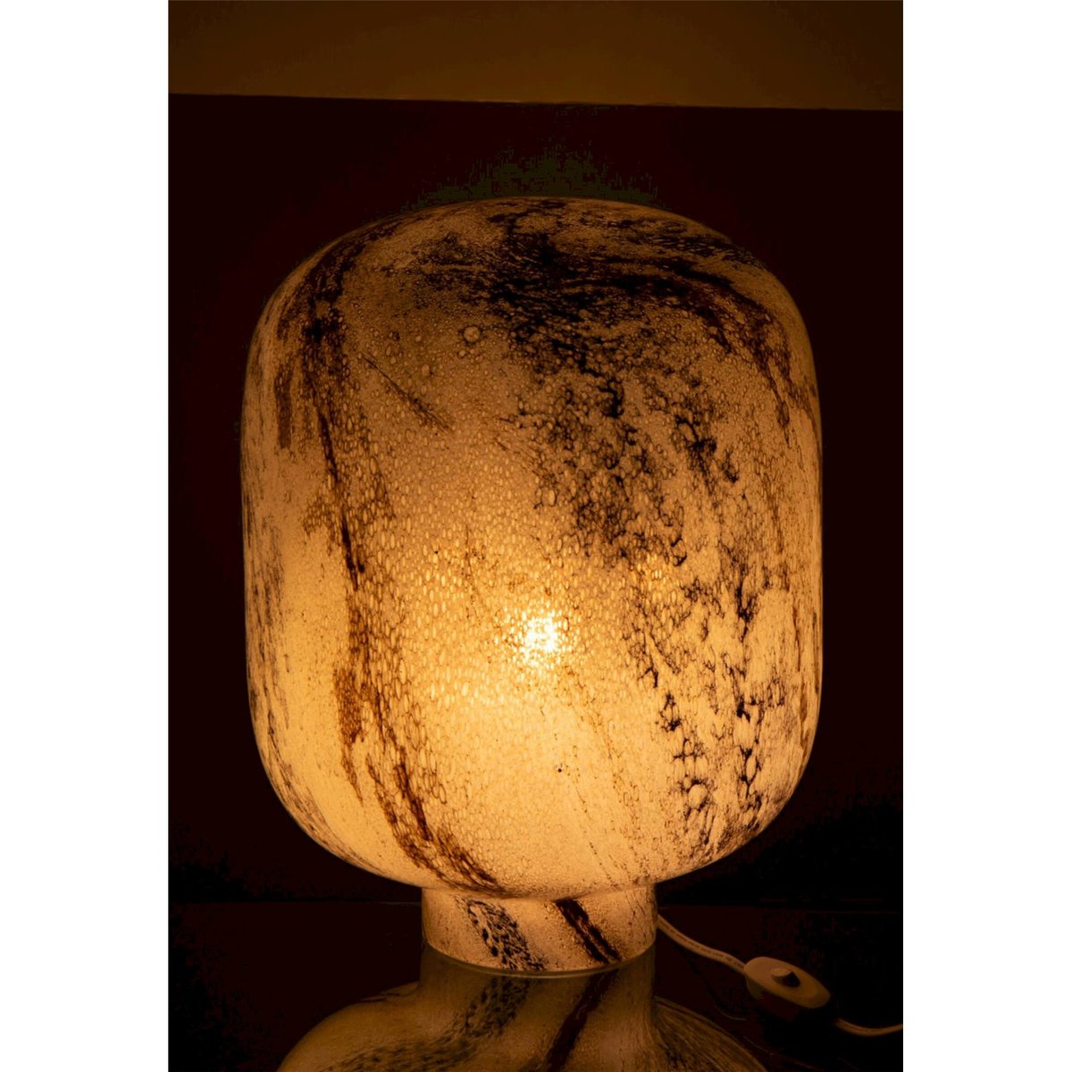 Lampe de table en verre soufflé multicolore effet minéral, RECOLLECTION