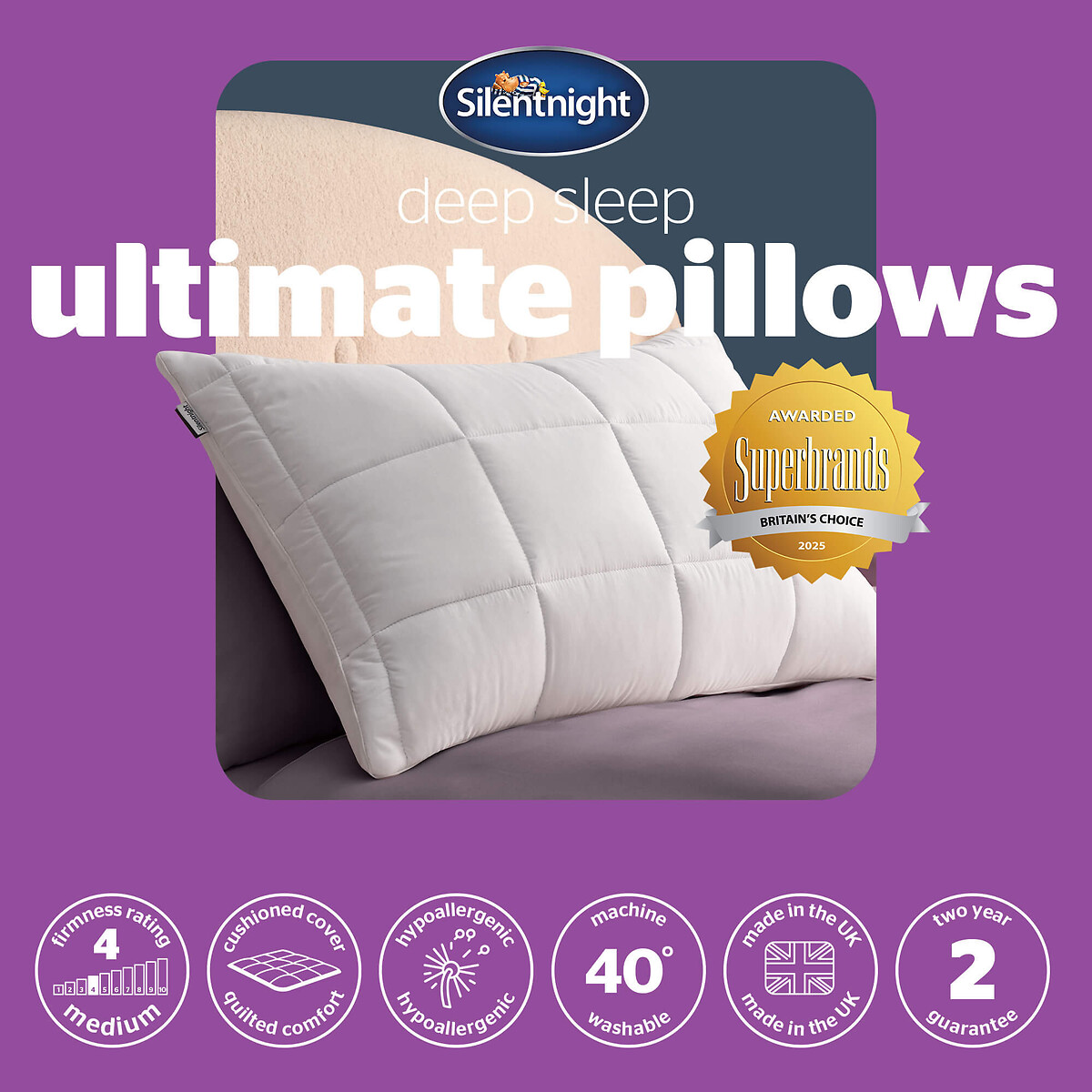 Ultimate Deep Sleep Pillow white, SILENTNIGHT