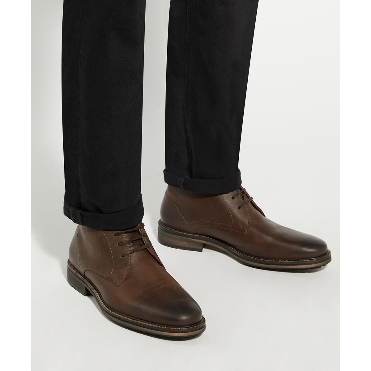 Bottines Chukka - CHARLEYS brown-leather, DUNE LONDON