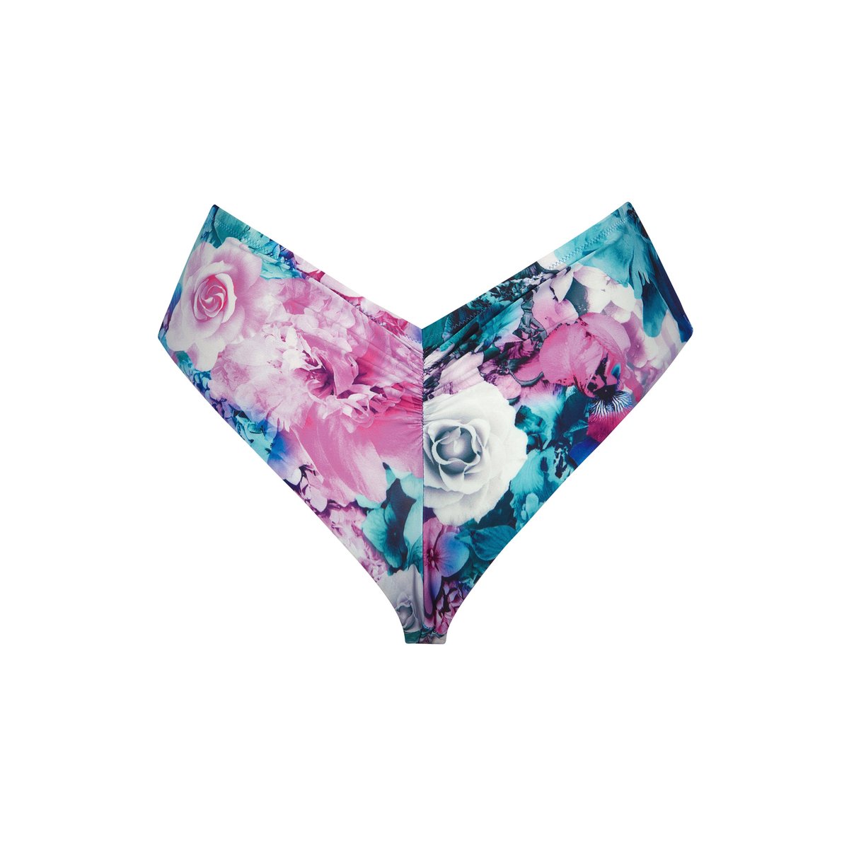 Bas maillot brésilien de bain échancré taille basse Japan bleu, LISCA