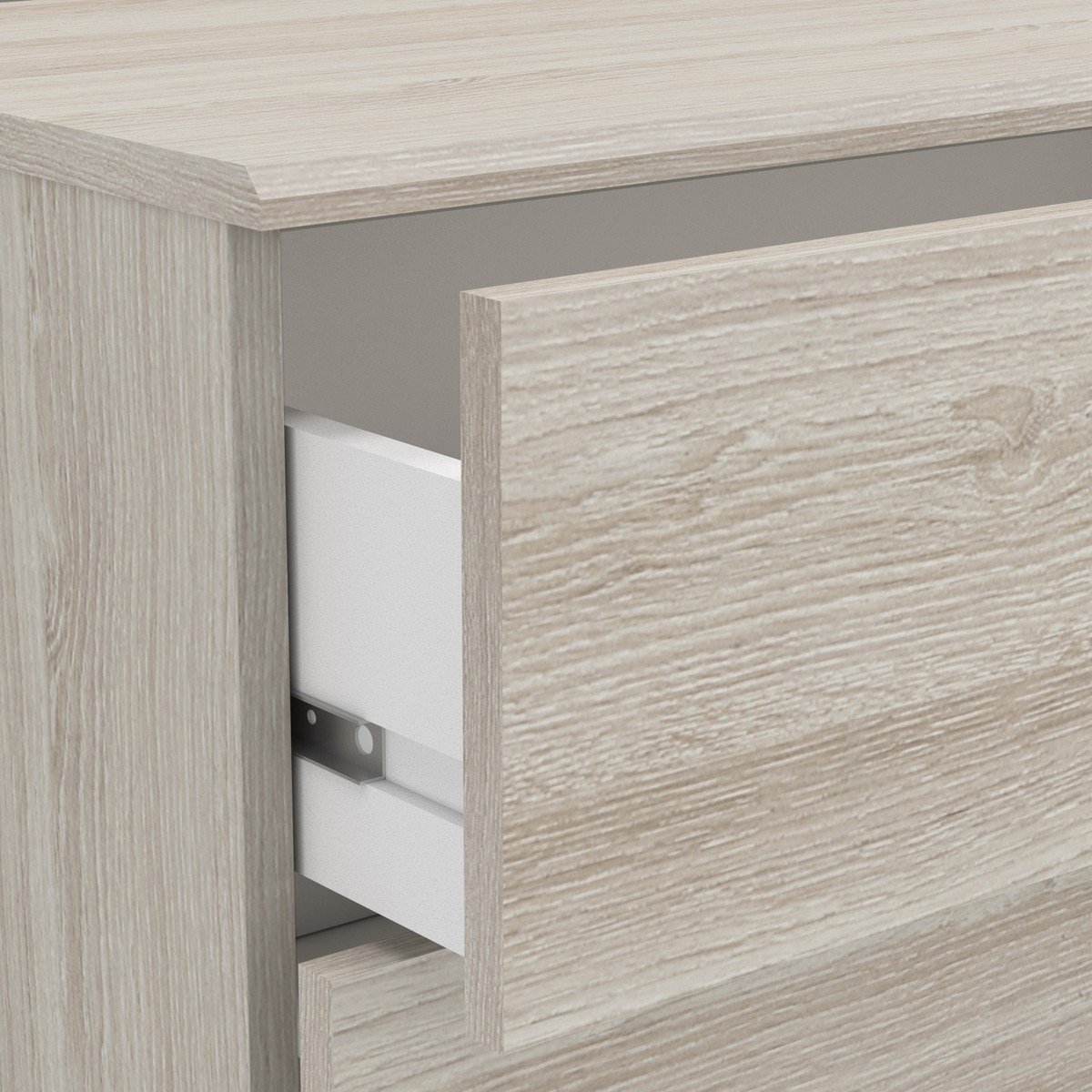Commode 4 Tiroirs L79,6 cm, décor Bois Clair - Pricy chene shannon, CALICOSY