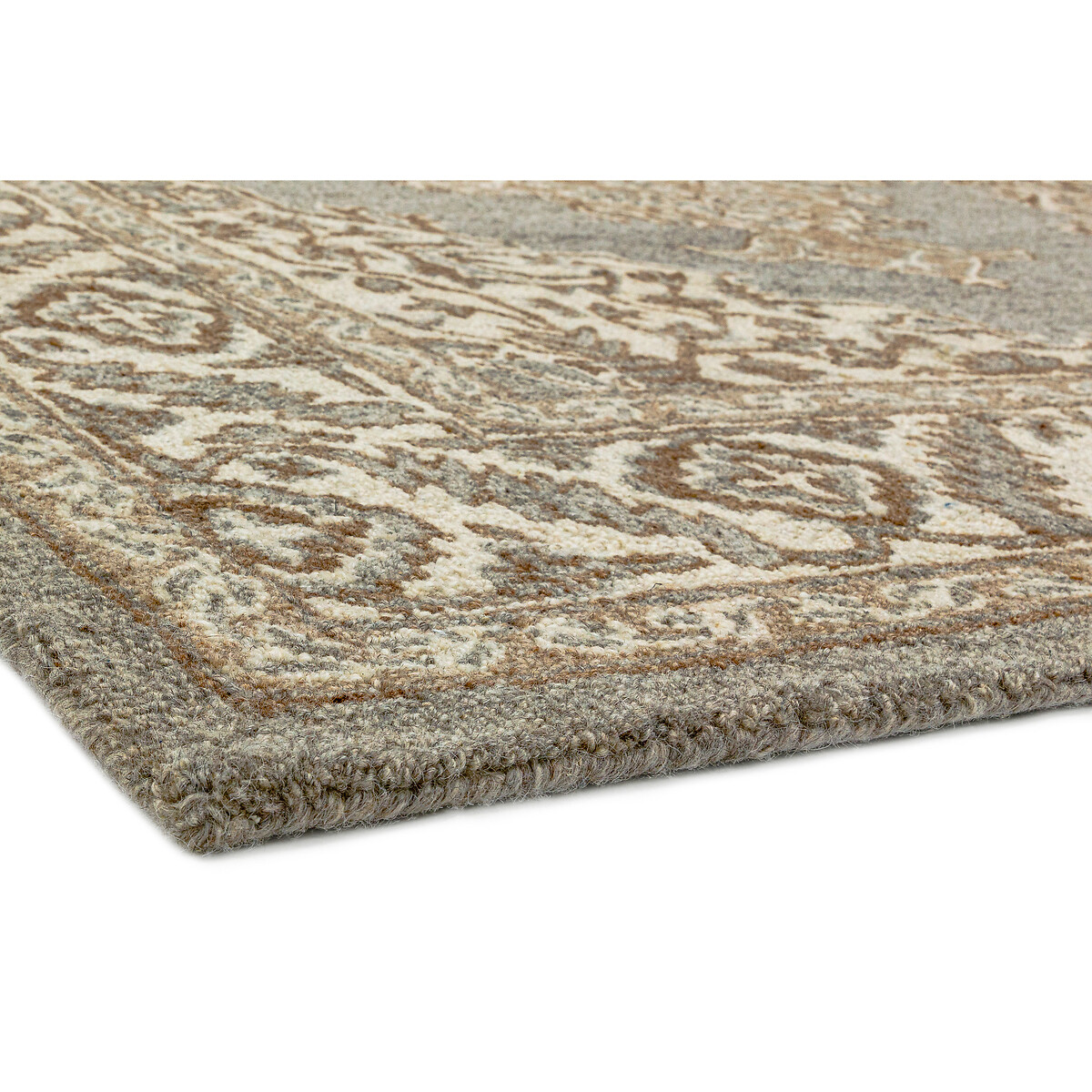 Traditional Persian Style Medallion Rug in 100% Wool natural beige, ÉDITÉ