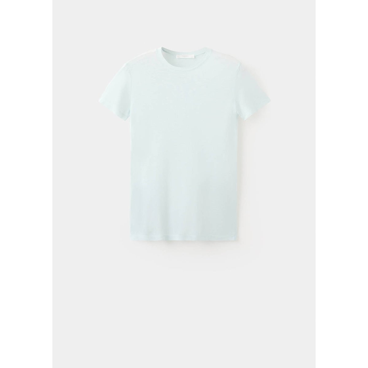 T-shirt micromodal manches courtes bleu, MANGO