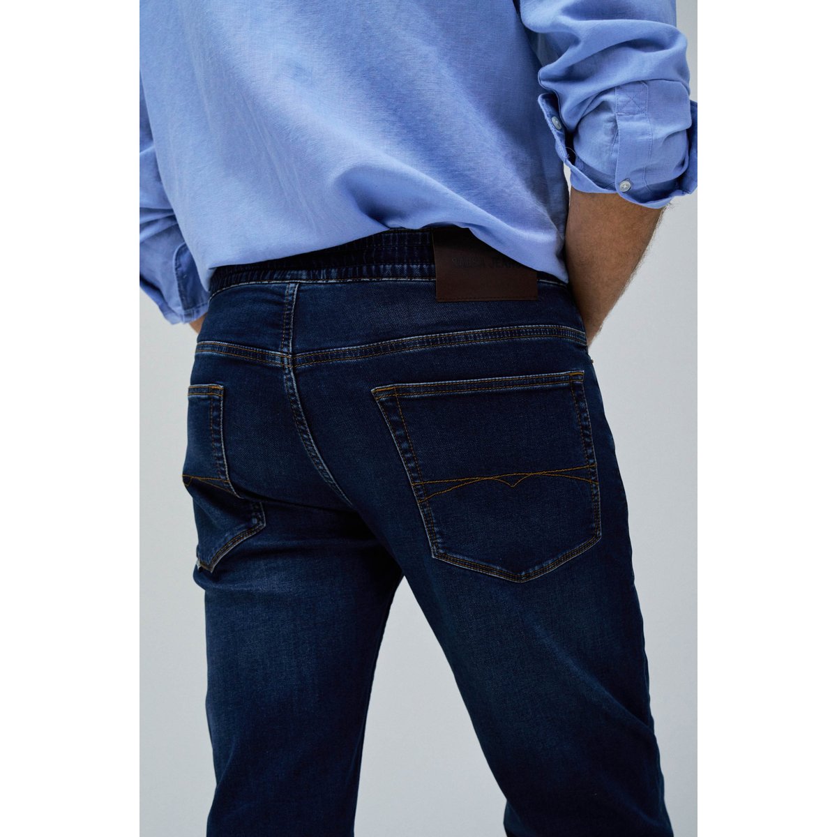 PANTALON JOGGERS S-ACTIV bleu denim, SALSA JEANS