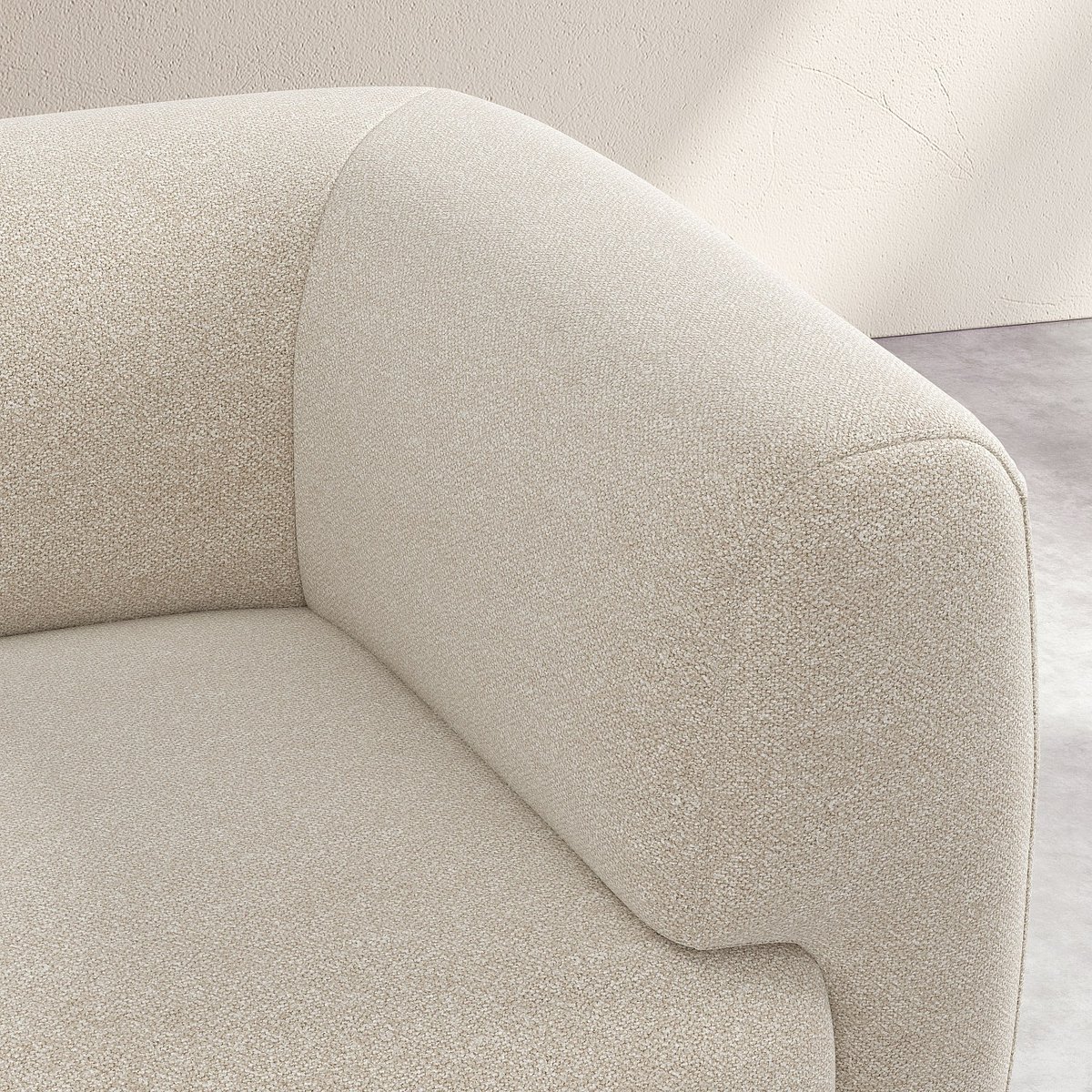 Canapé en tissu texturé AUSTIN beige, HABITAT