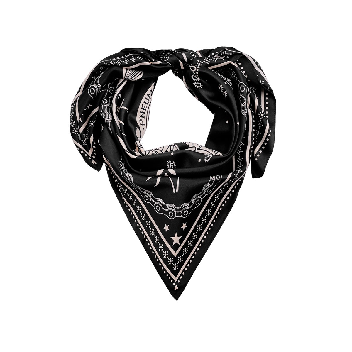 Fooulard medium à motifs BANDANA noir, WILD