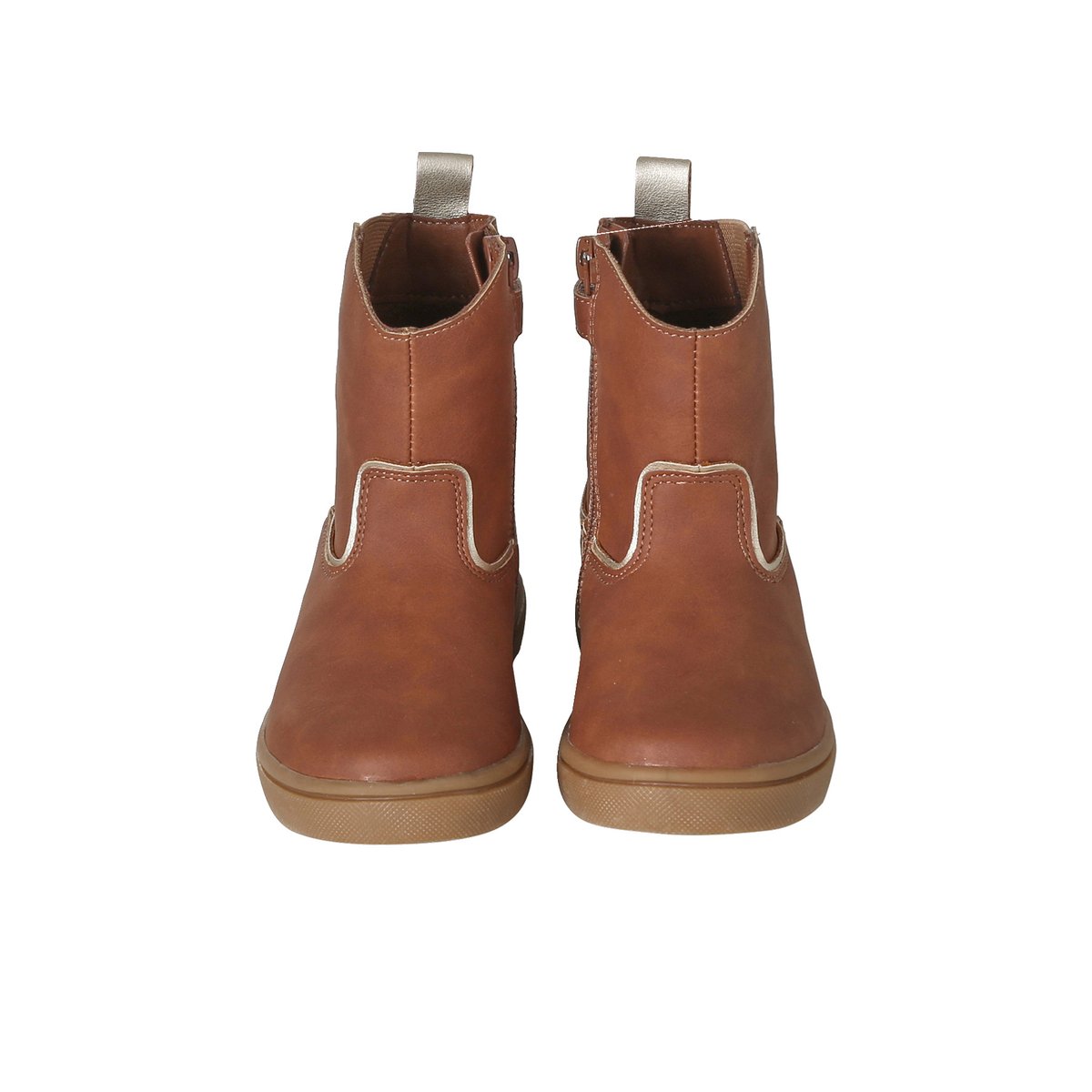 Boots zippées marron, VERTBAUDET