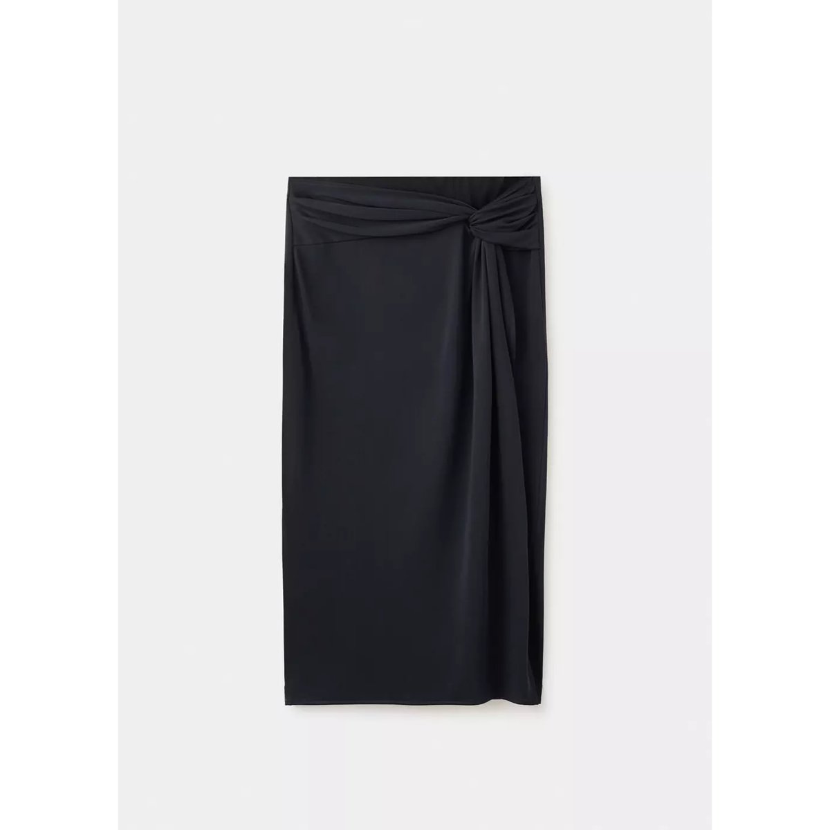 Jupe ajustée froncée gris anthracite, MANGO