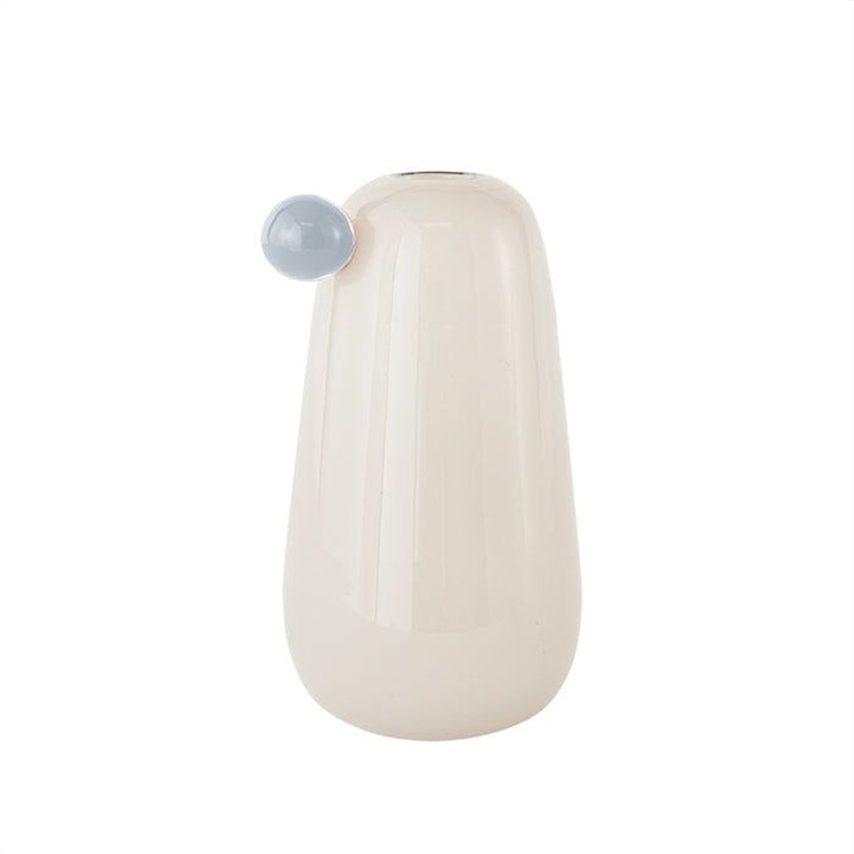 Vase en verre à relief LIVING blanc, OYOY LIVING DESIGN