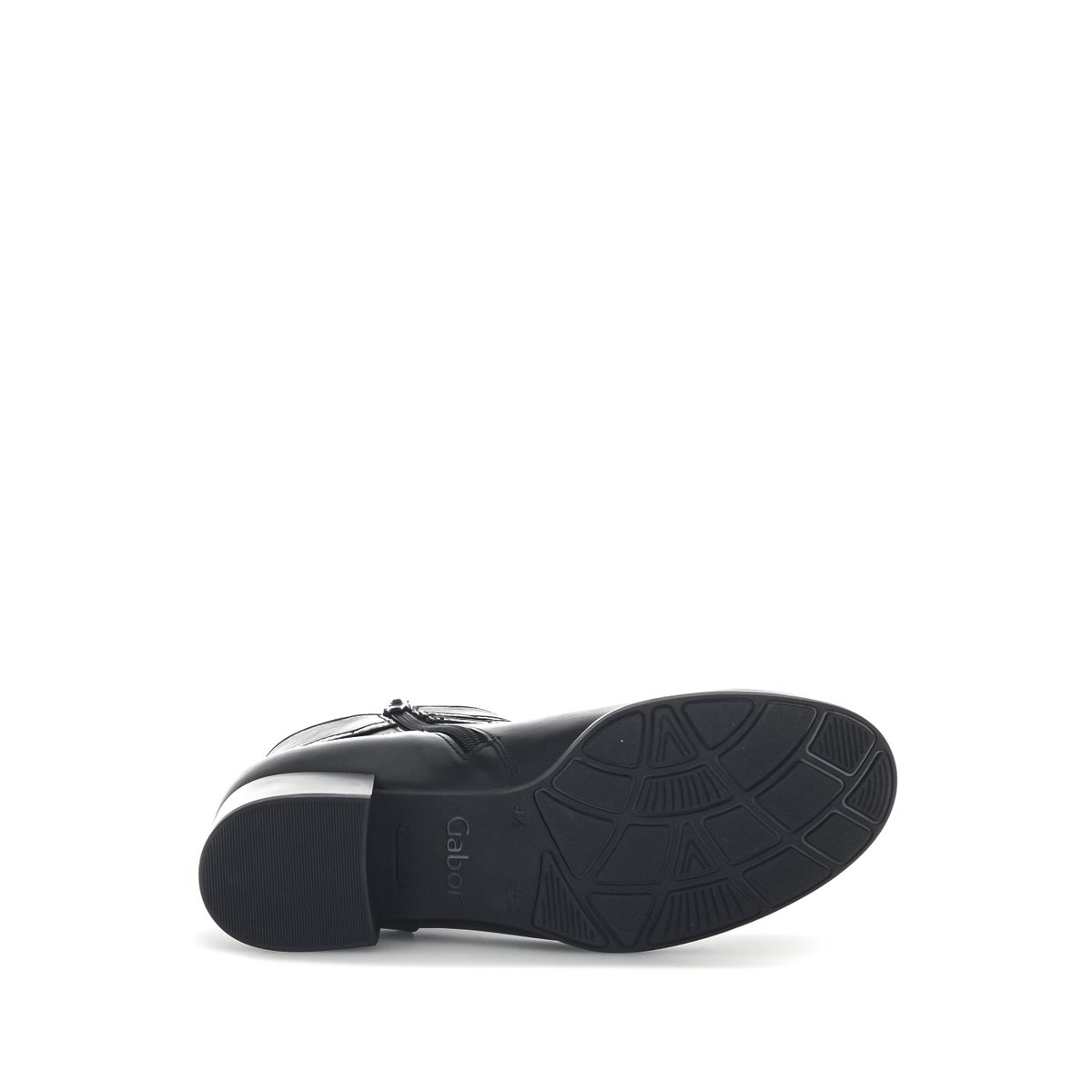 Bottines en cuir à talon bloc noir lisse, GABOR
