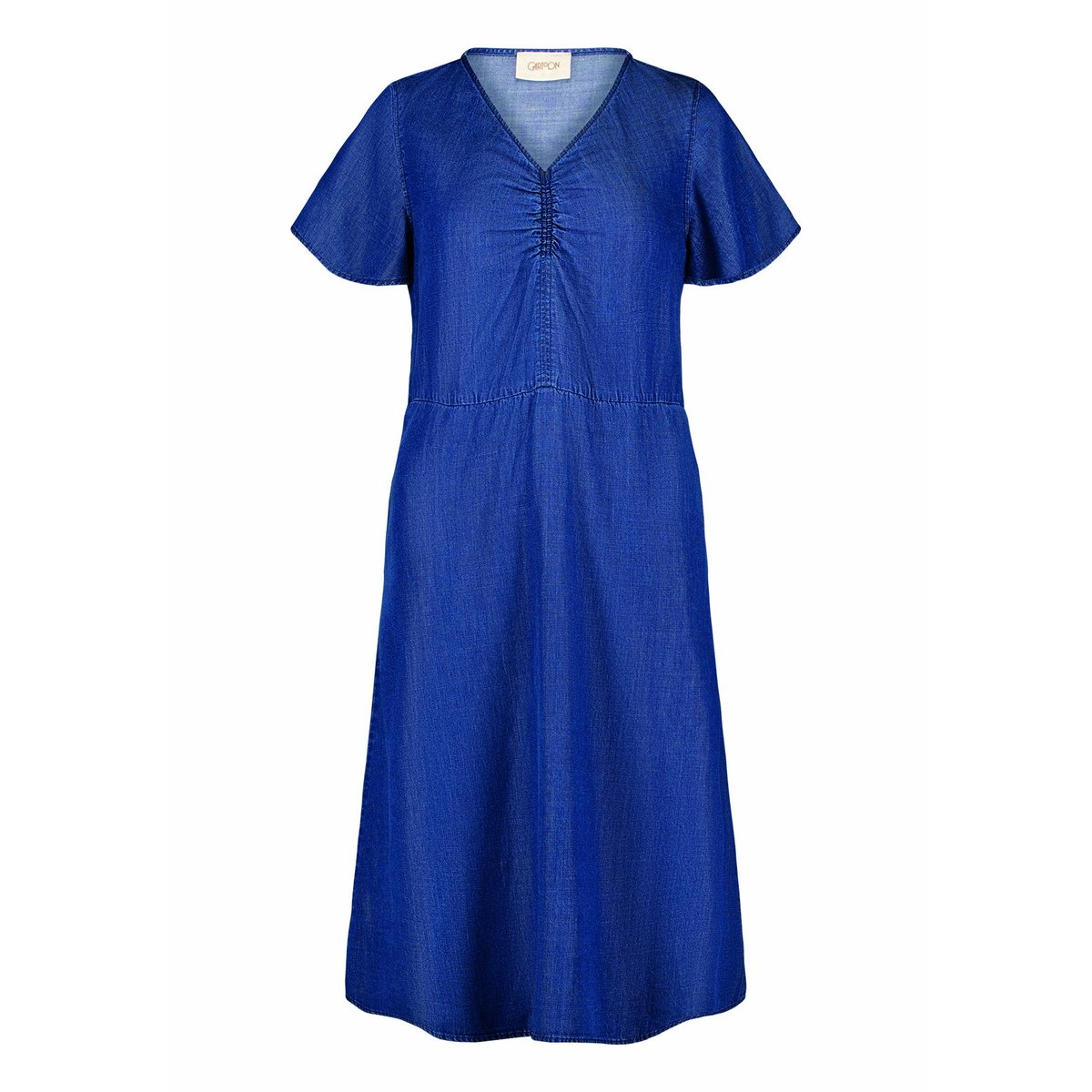 Robe casual à manches à ailettes dark blue denim, CARTOON