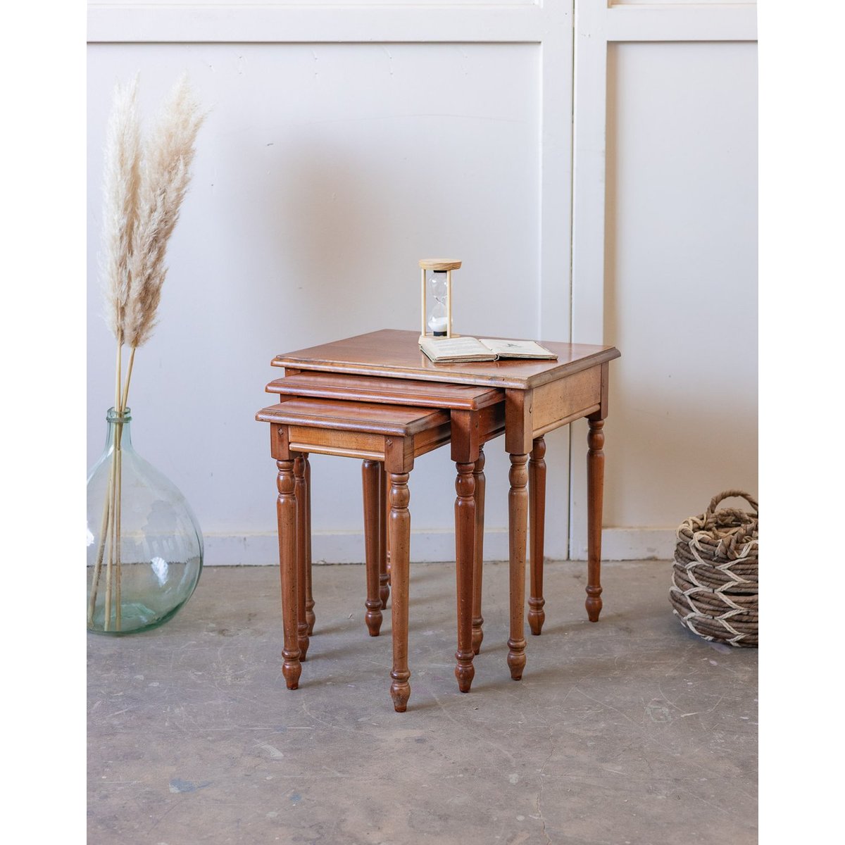3 tables gigognes Barbara N°202 - Bon état orange, DEBONGOUT