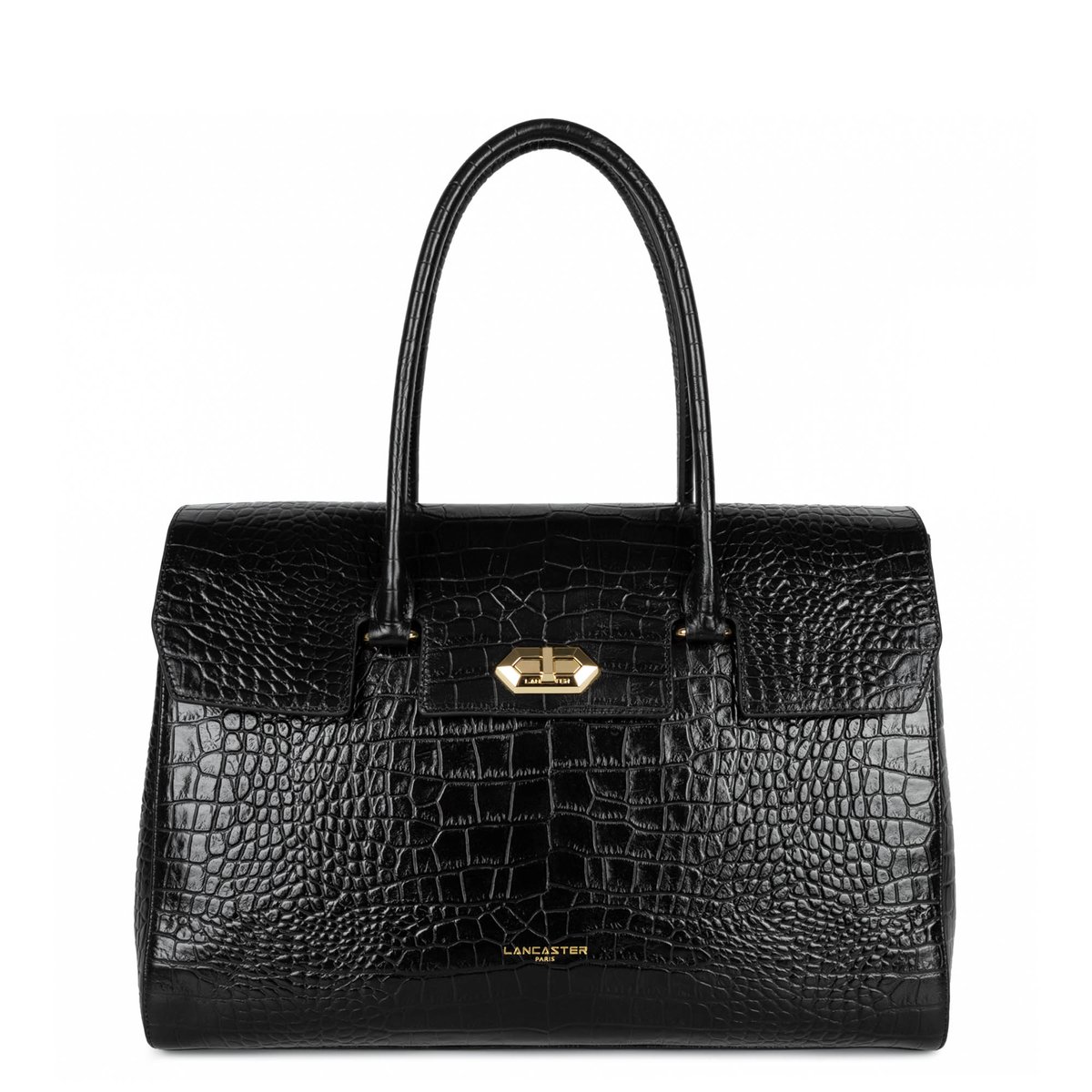 Très grand sac cabas épaule EXO noir, LANCASTER