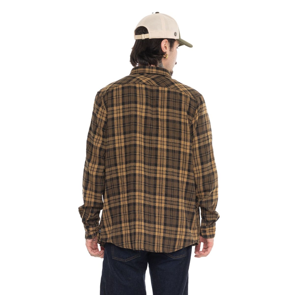 Chemise à carreaux Jack marron/noir, VON DUTCH