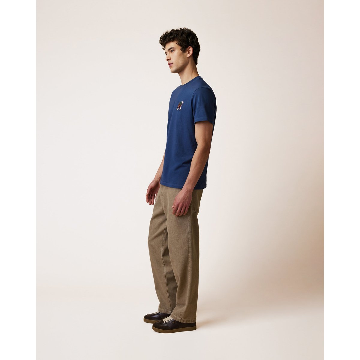 T-shirt en maille bleu foncé, FAGUO